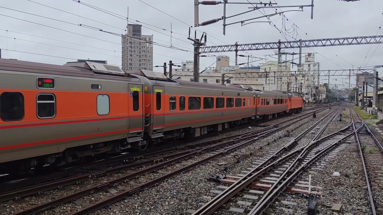 E505&E504擔任開往屏東109次（山線）推拉式自強號發車