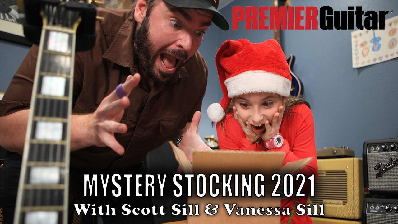 Premiere Guitar Mystery Stocking 2021 - Box Opening with Scott Sill and Vanessa Sill