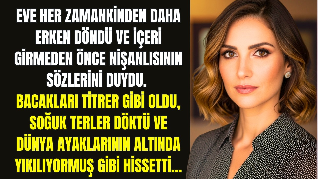 EVE HER ZAMANKİNDEN DAHA ERKEN DÖNDÜ VE İÇERİ GİRMEDEN ÖNCE NİŞANLISININ SÖZLERİNİ DUYDU...