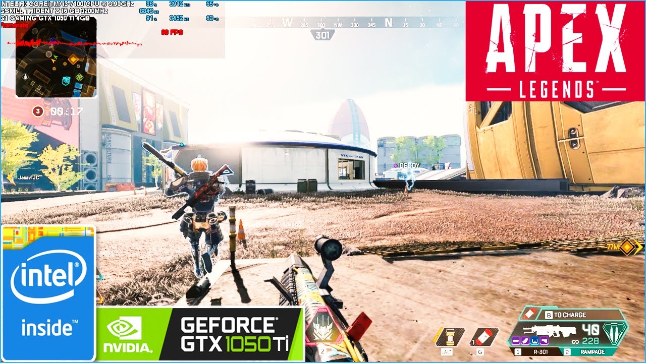 APEX LEGENDS   GTX 1050Ti - INTEL i3 7100 - 16GB - SEASON 9 - ULTRA Settings - GAMEPLAY