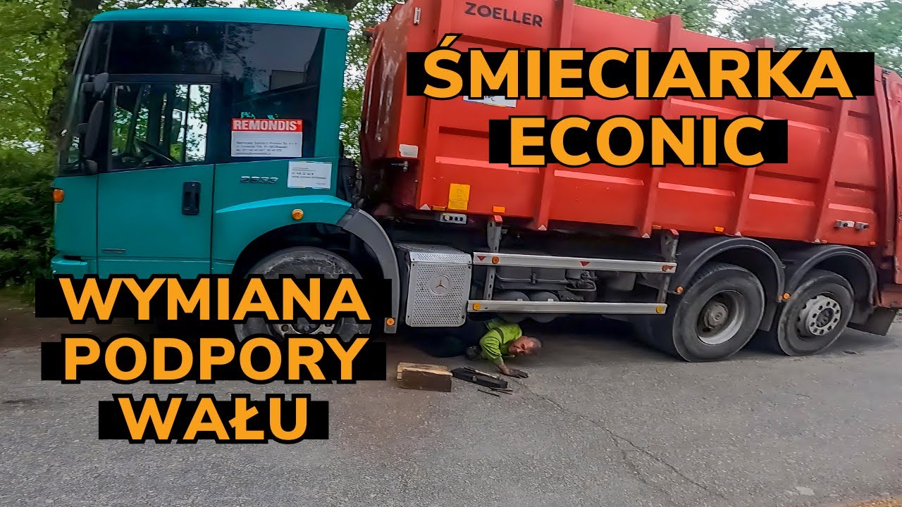 Wymiana podpory wału w śmieciarce ECONIC | Gumiarze, odcinek 69