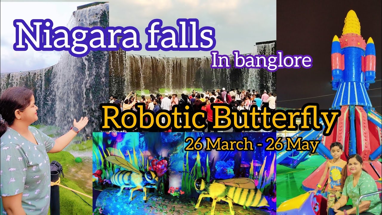 Robotic Butterfly Park in BBMP Binny Mills Ground / Niagara Falls in Bangalore