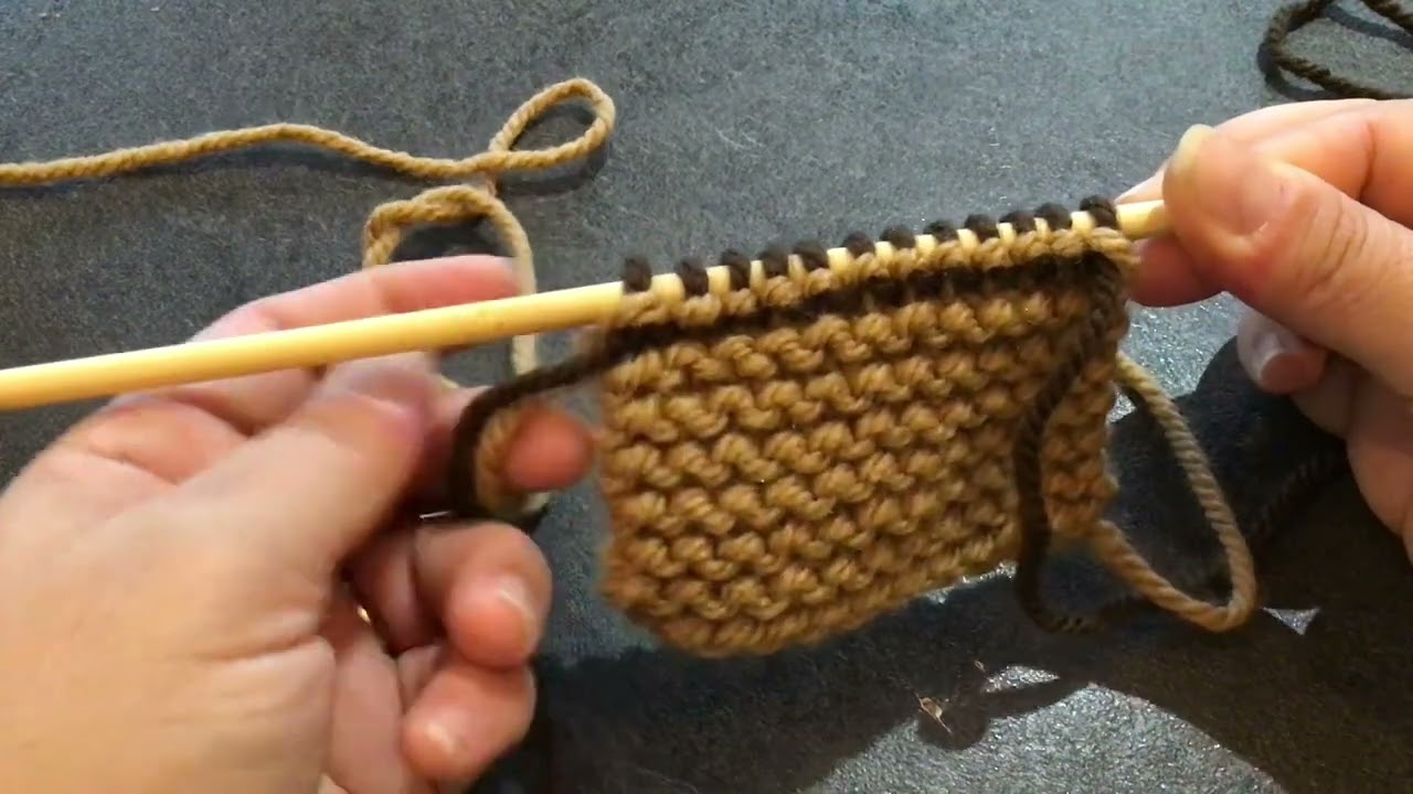 Tricot pour débutant-séance 5-comment changer de couleur de laine