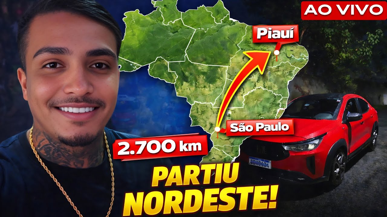 PARTIU NORDESTE AO VIVO! 🚗💨 Primeira Viagem São Paulo ➝ Piauí com o Novo Fastback 2023