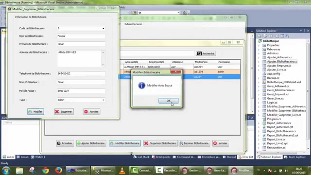 System de Gestion d'une Bibliothéque C# (Programme de Gestion d'une Bibliothéque)