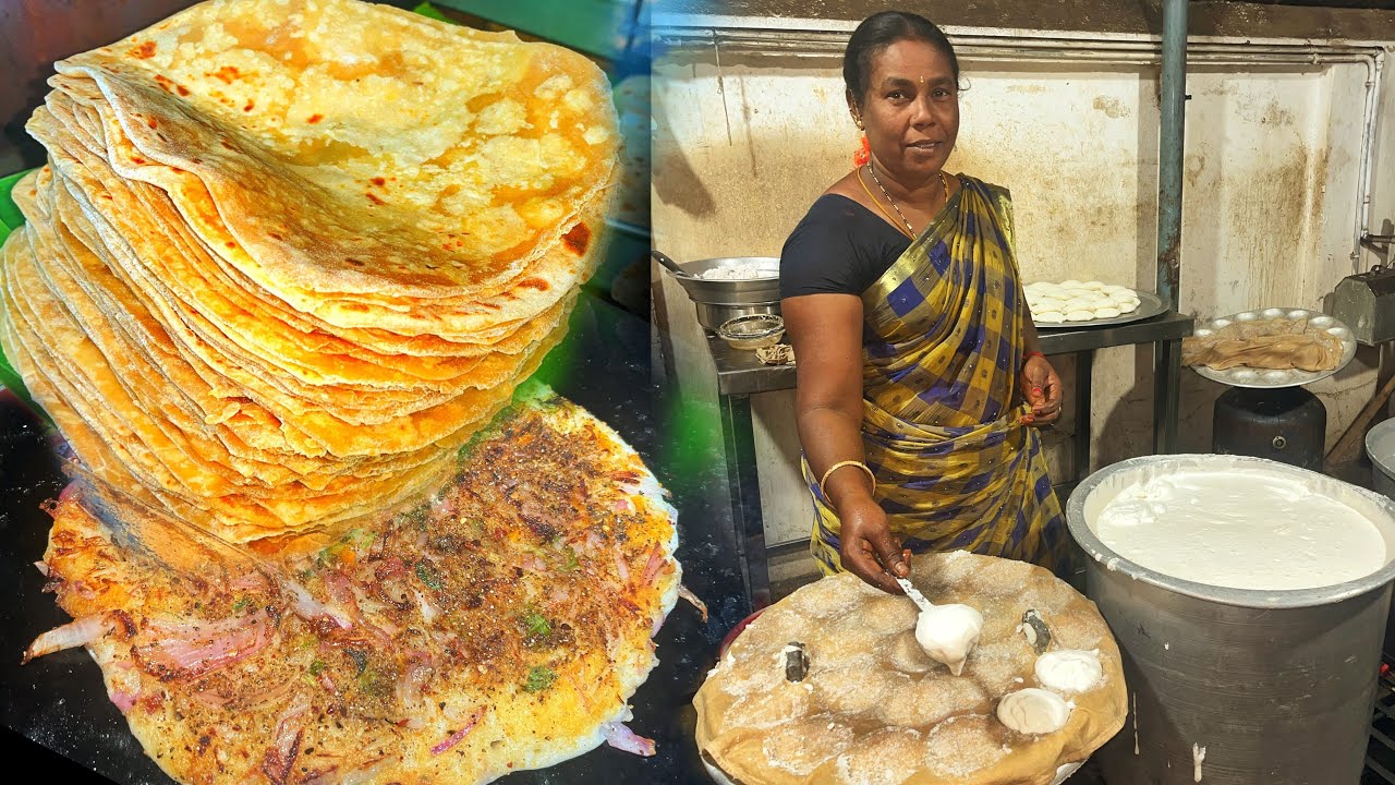 அறுசுவை ரயிலடி சுப்பையா கடை V SUBBAIAH TIFFINS - Idlies With 7 Chutney - Karthiks View