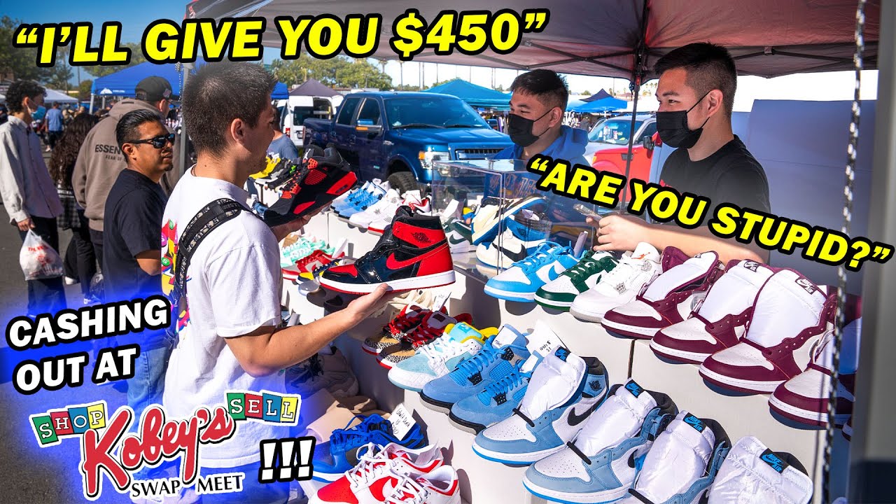 CASHING OUT SNEAKERS AT KOBEY'S SWAP MEET! *California's Largest Sneaker & Vintage Event*