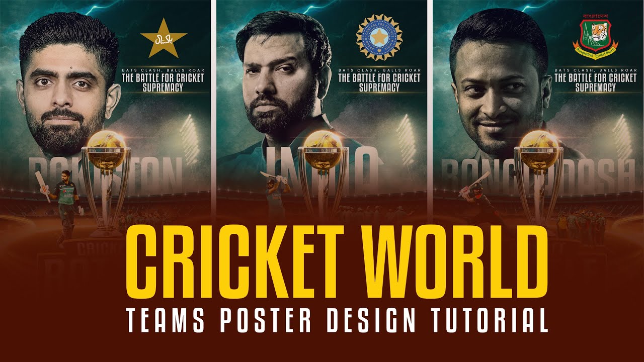 Cricket World Cup battle / Speed art / Manipulation Art Photoshop Tutorial #MoreCreativeGFX
