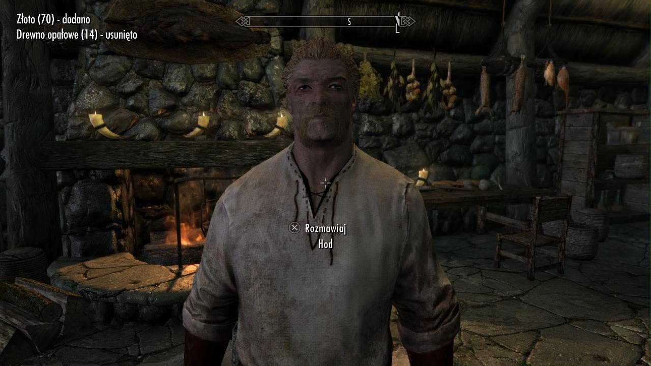 Skyrim - 09 - Odkrycie zarobku przez cięcie drewna. Siekierka latała aż się nabawiłam odcisków.