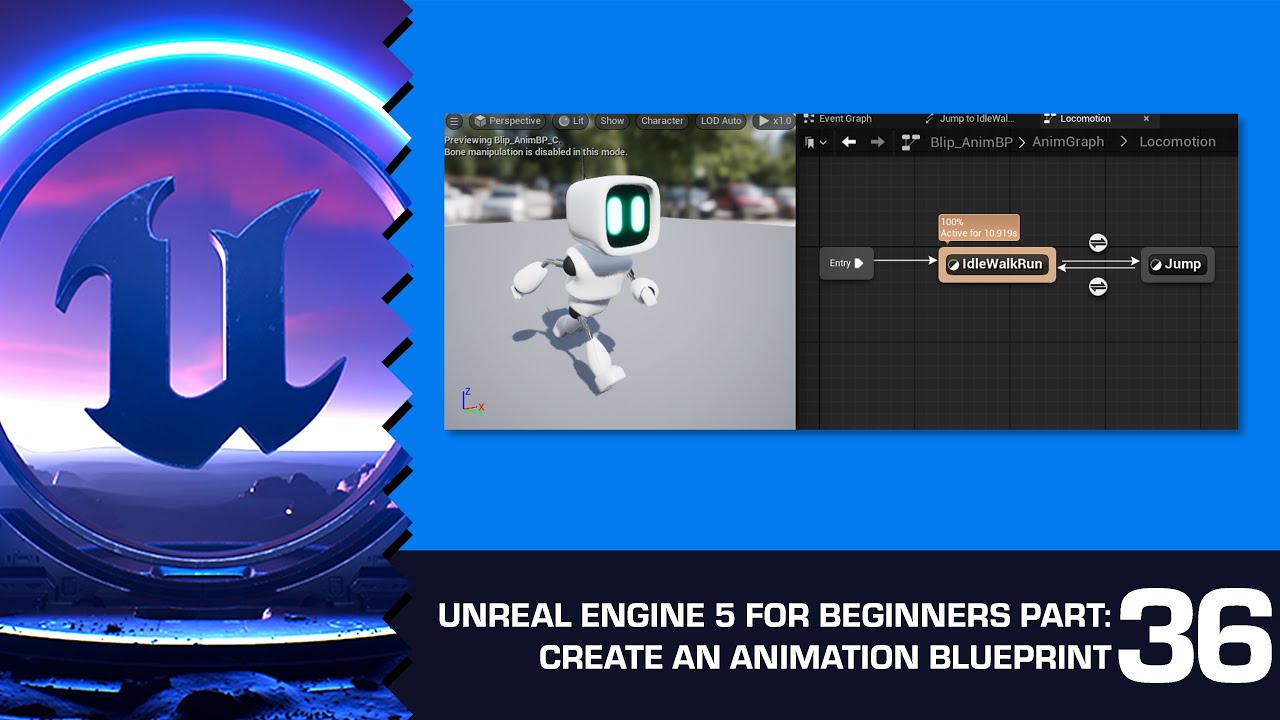 How to Create an Animation Blueprint: Unreal Engine 5 for Beginners #36