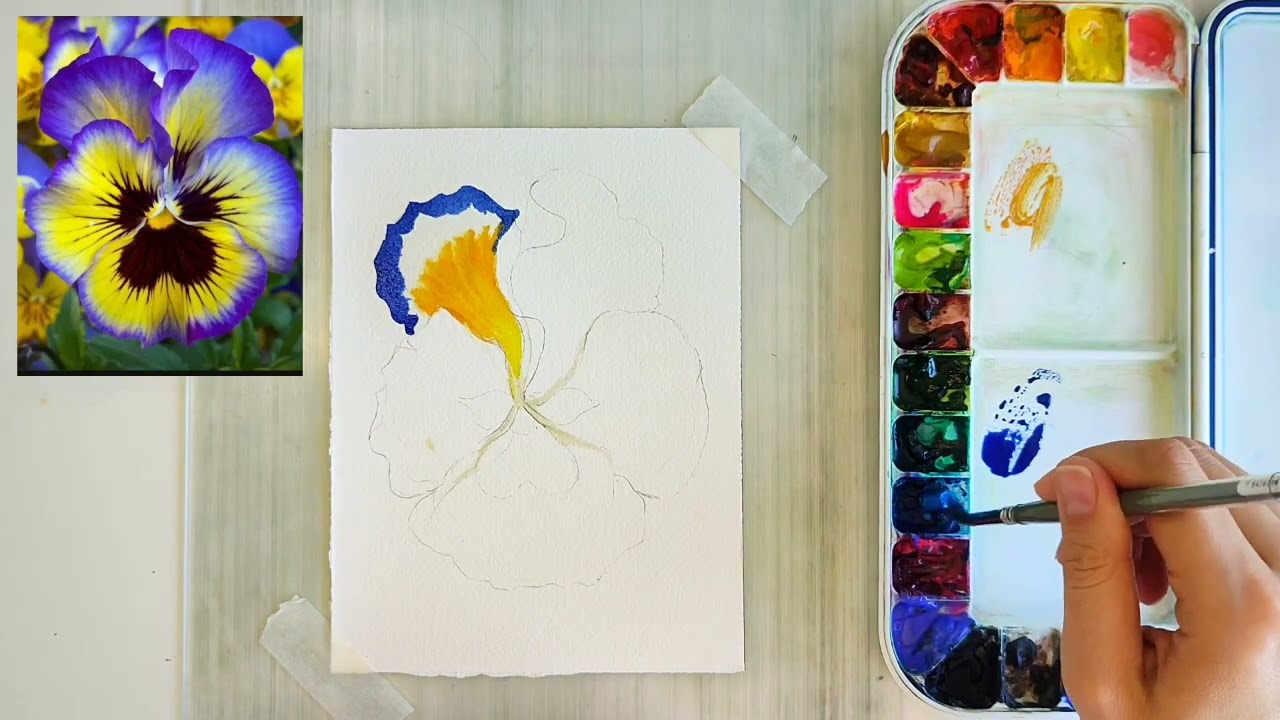 Фіалка аквареллю