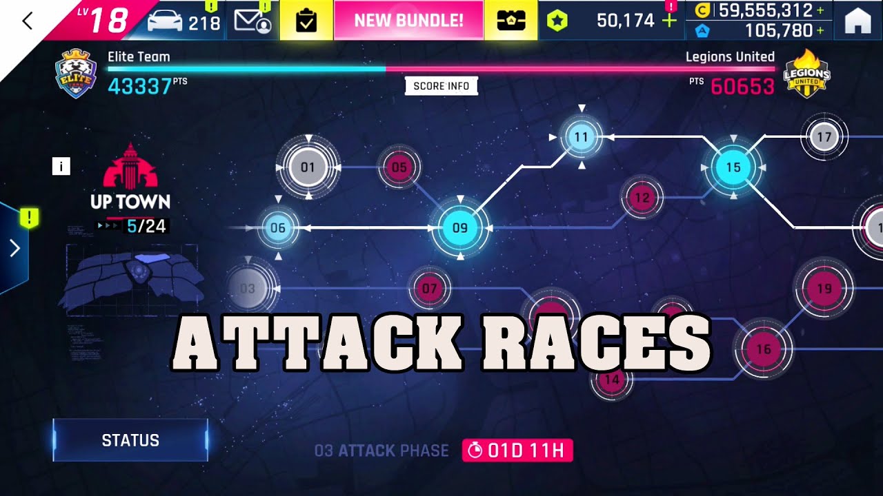 Asphalt 9 - Attack races Elite vs Legions United