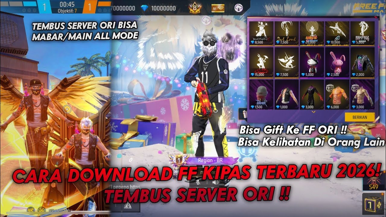 CARA DOWNLOAD FF KIPAS ORI 2026‼️ CARA LOGIN FREE FIRE KIPAS ORI TANPA ROOT WORK 100%‼️🔥