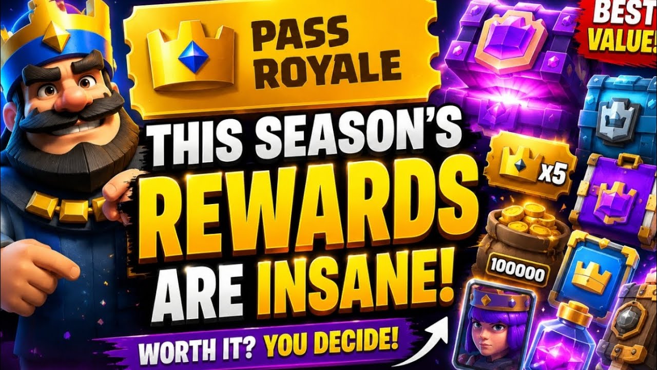 Full Pass Royale Reward Opening | Worth It or Not? 😧