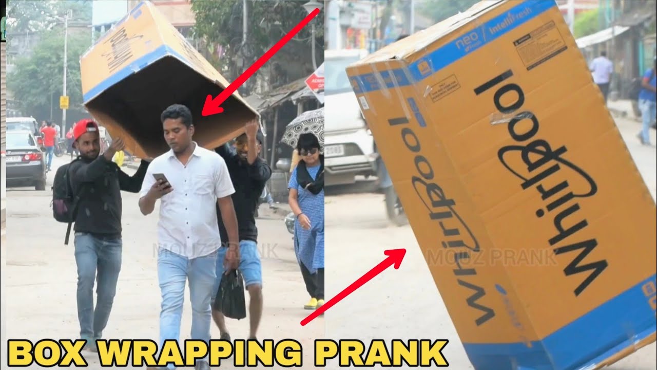 BOX WRAPPING PEOPLE PRANK || PRANK IN INDIA || MOUZ PRANK