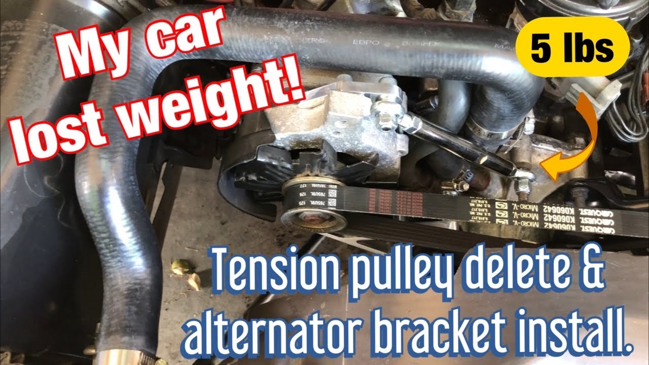 How To: Tension pulley delete and alternator bracket install in my foxbody - step by step
