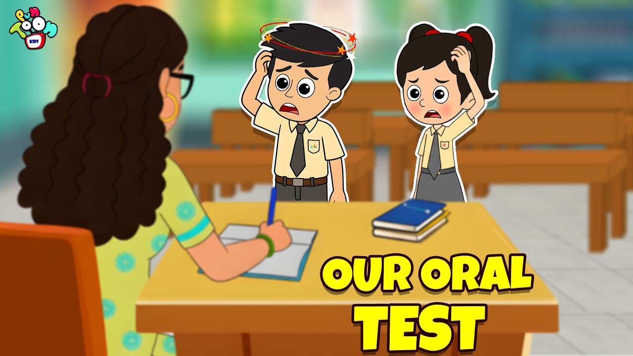 Our Oral Test | Exam Day | School Life | Kids Stories | English Cartoon |Moral Stories| PunToon Kids