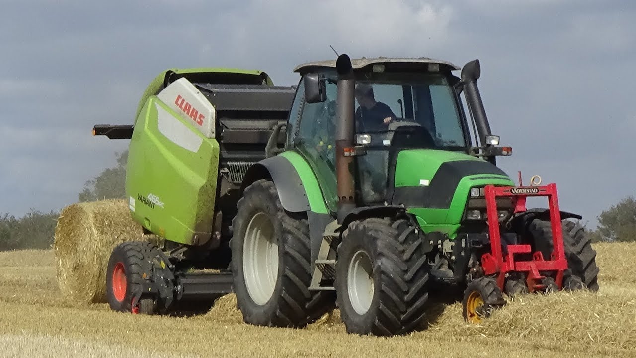 Harvest 2019 - Baling Straw with Deutz Fahr & Claas - SOUND!