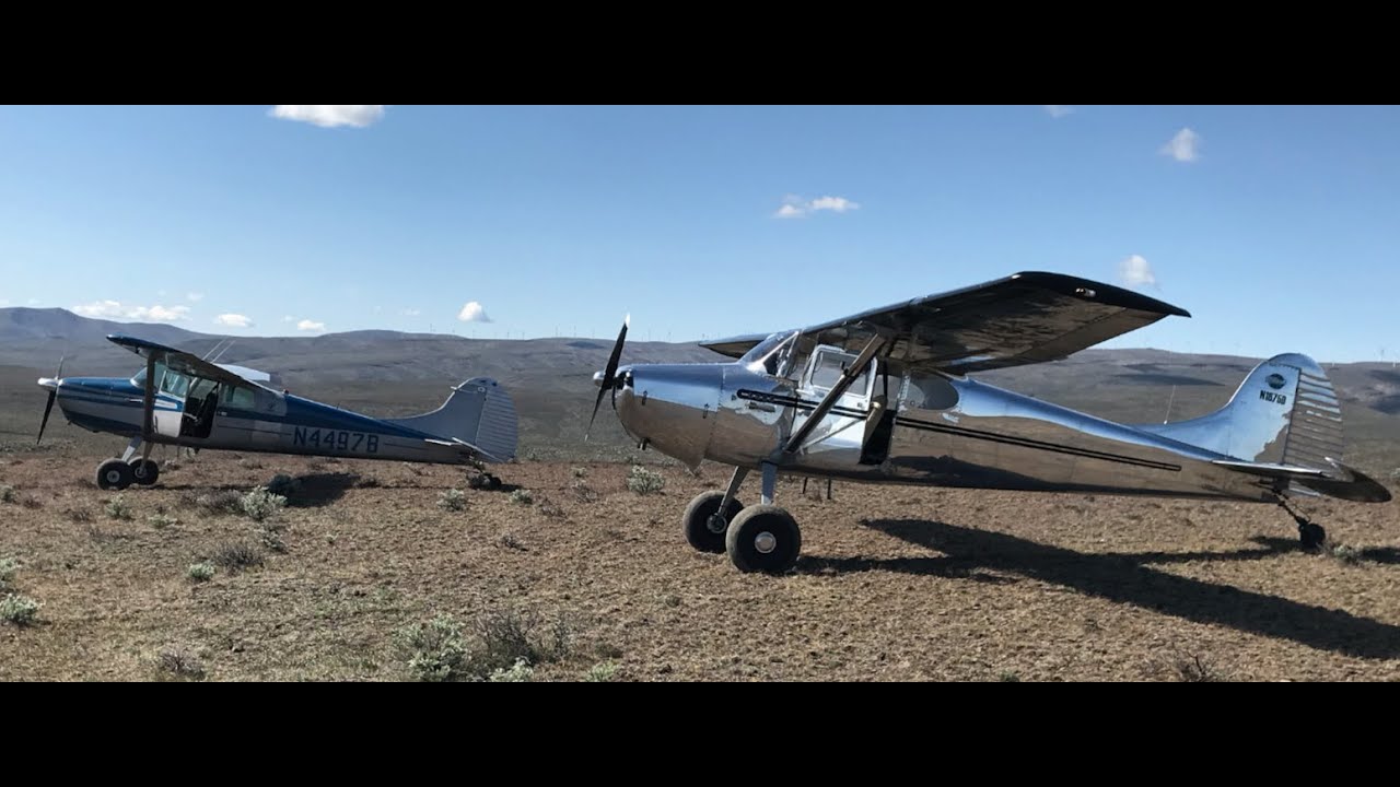 Two C-170's Play Off-Airport in High-Desert , Jughead, Dakota and Whit