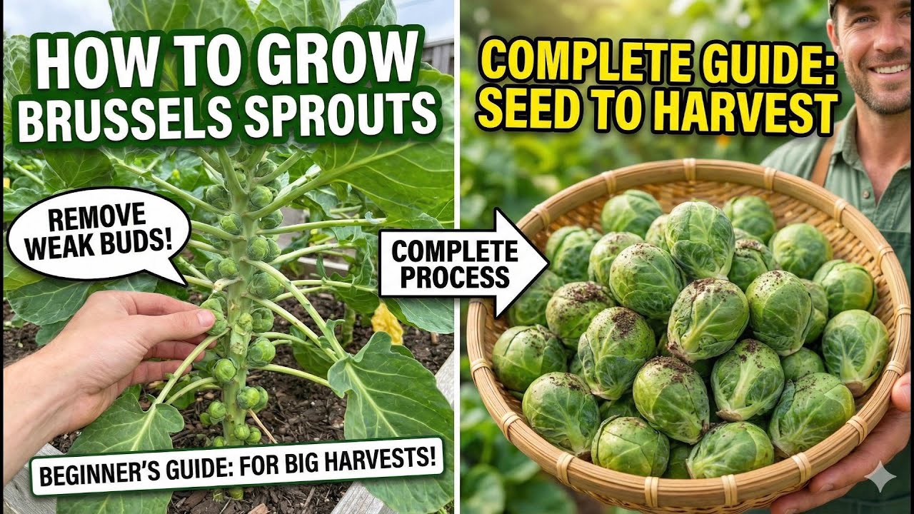 How to Grow Brussels Sprouts at Home (Seed to Harvest, Step by Step)