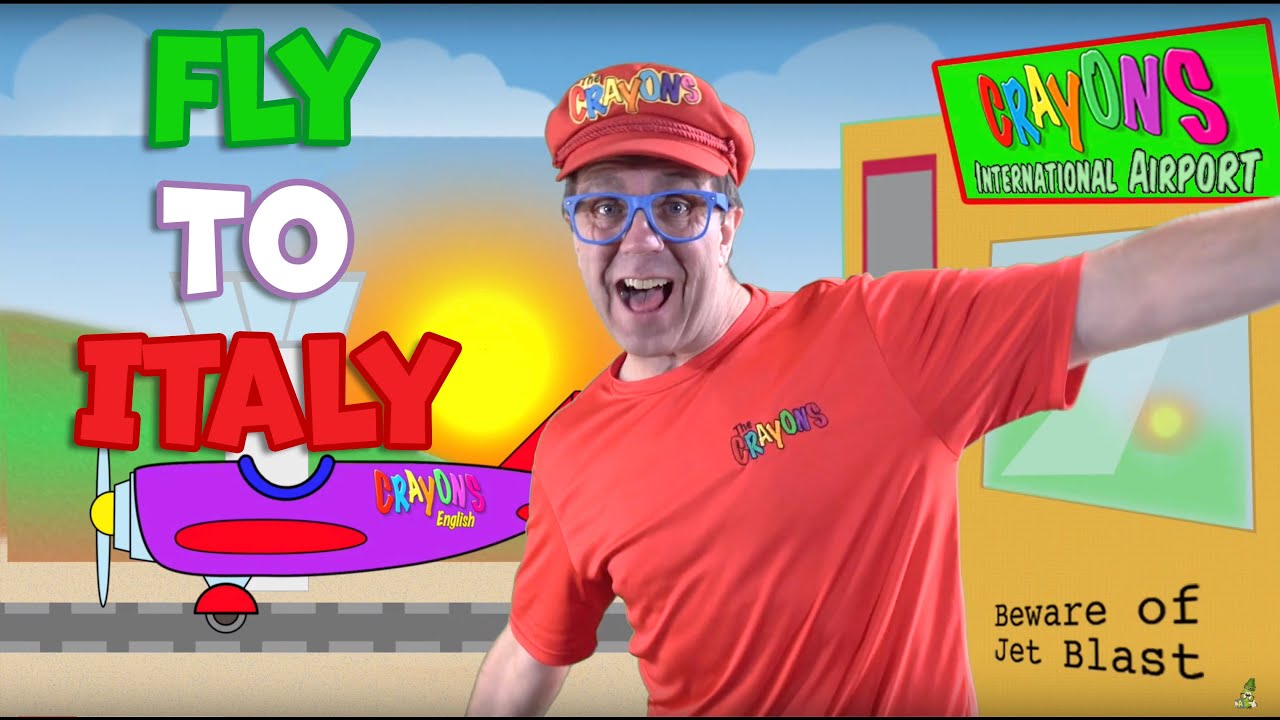 Matty Crayon flies to Italy | Learn Countries With Matty Crayon | Educational Videos For Kids