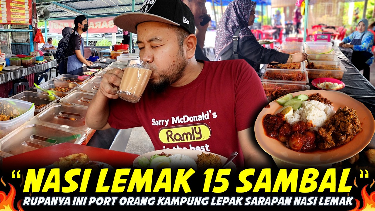 KANTOI DAH..Orang Kampung Suruh Rahsiakan Kedai ini..Port Sarapan Dengan Berbelas Lauk Nasi Lemak