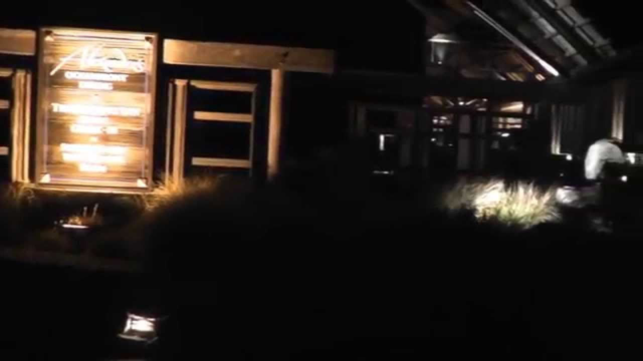 Timber Cove Inn at night