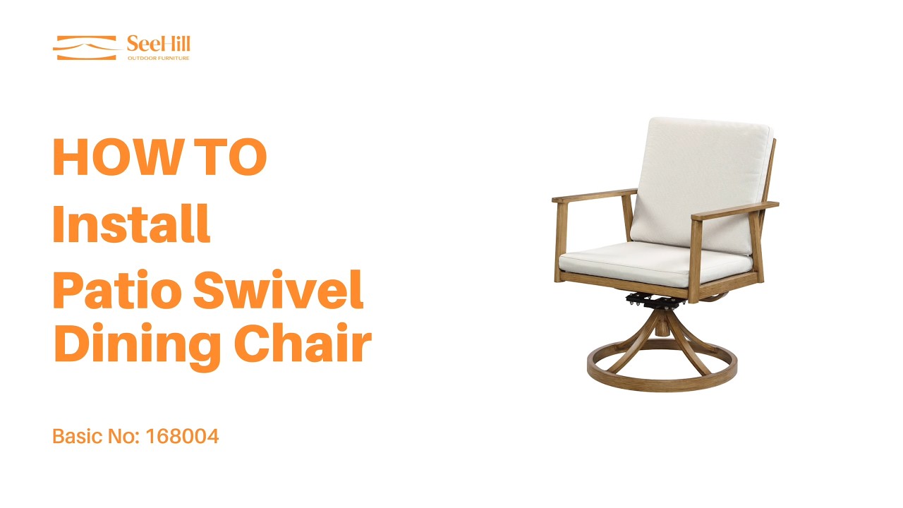 2-Piece Outdoor Aluminum Swivel Dining Chair Set - C002 Assembly Video｜SeeHill