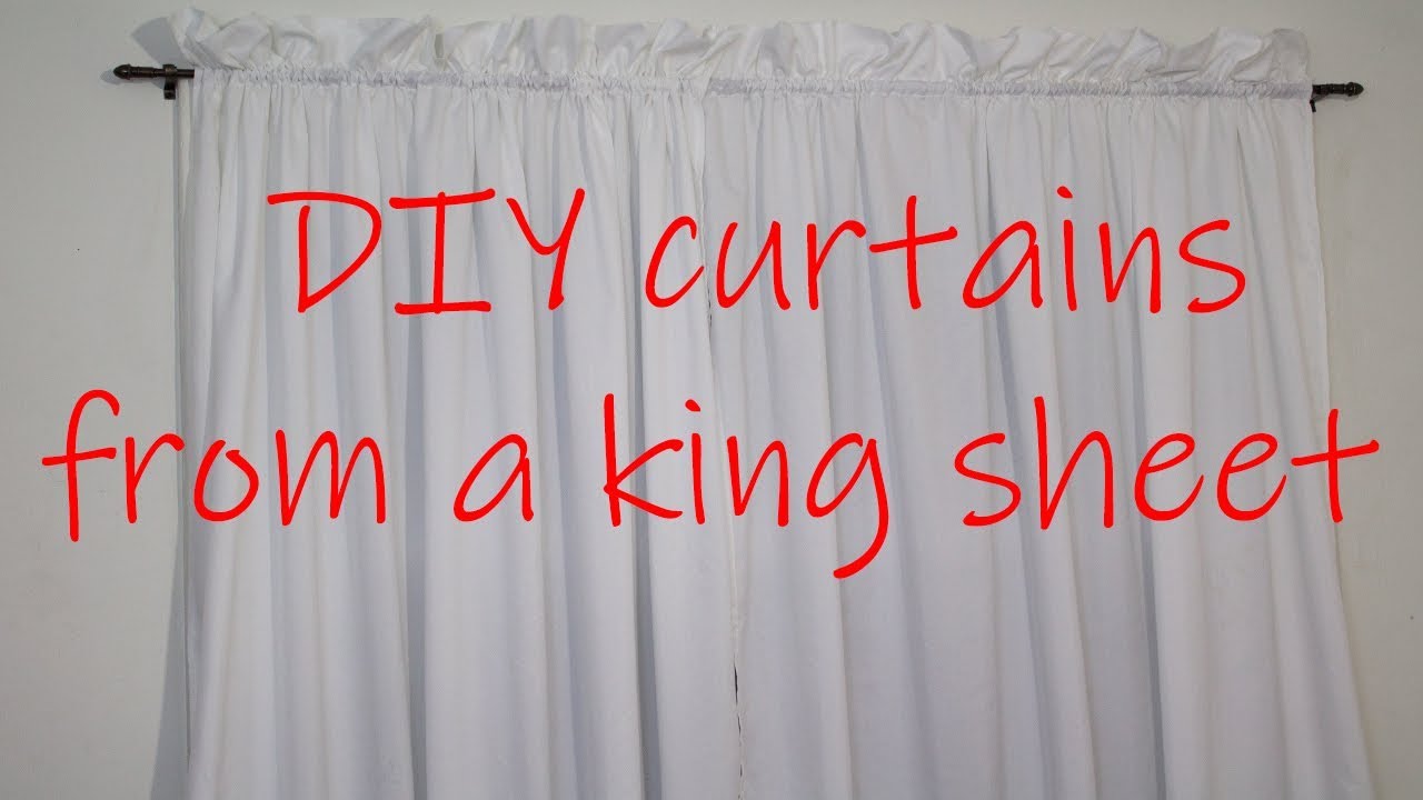 How to transform a king sheet into beautiful curtains