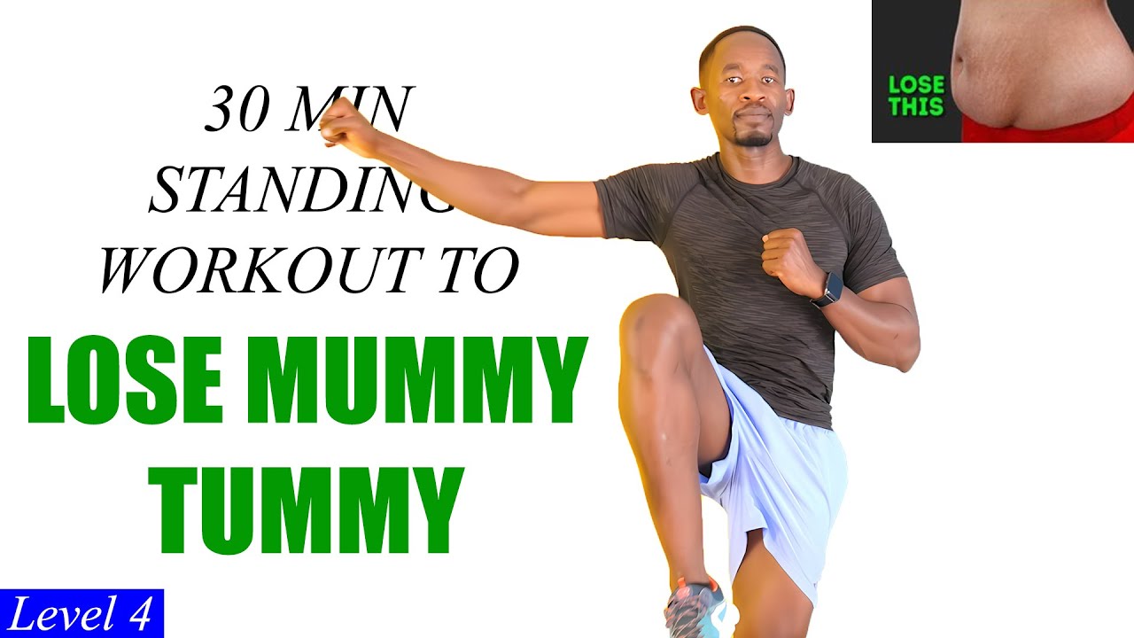 30-Minute Standing Workout to LOSE MUMMY TUMMY - Low Impact, No Breaks