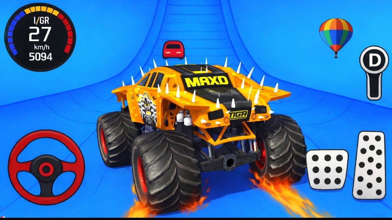 Monster Truck Mega Ramp Impossible Driver - Monster Truck Mega Ramp Racing - Android Gameplay 