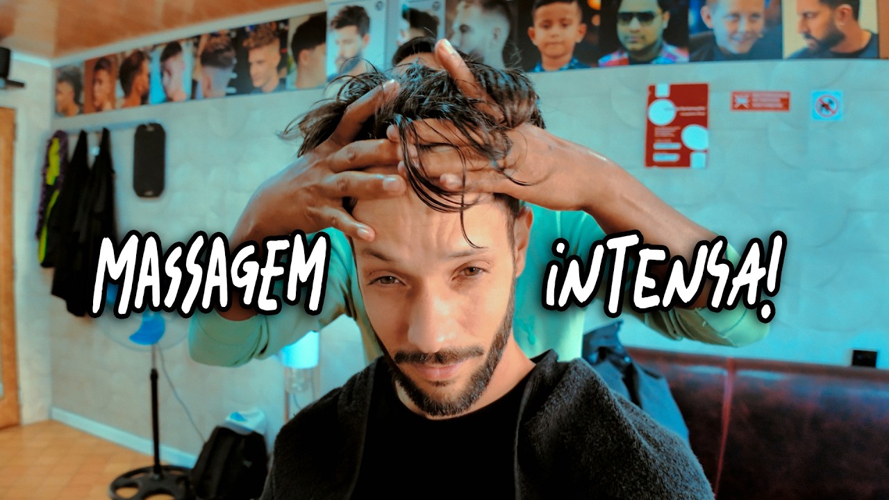 FIZ UMA MASSAGEM DE CABEÇA INDIANA + BARBEIRO PORTUGUES RAIZ 70 ANOS DE PROFISSÃO