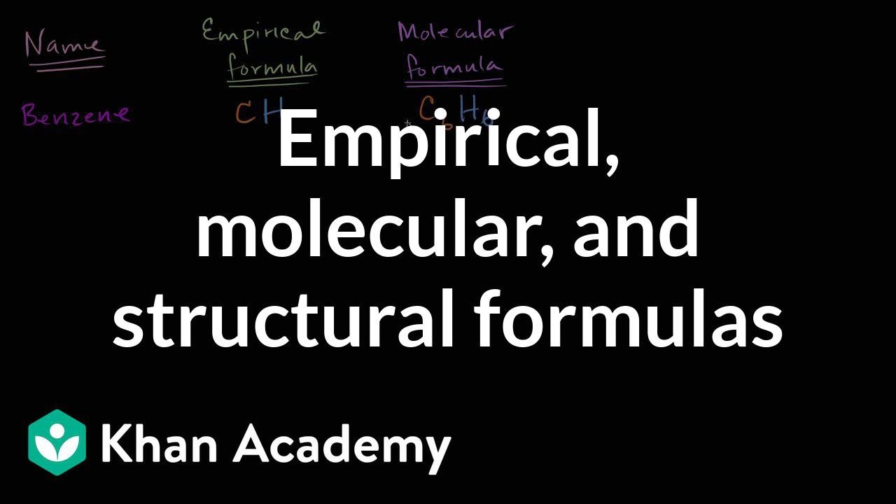 Empirical, molecular, and structural formulas | AP Chemistry | Khan Academy