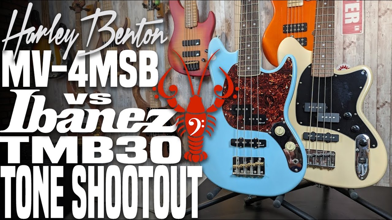 Harley Benton MV4-MSB vs Ibanez Talman TMB30 -Budget Short Scale Brawl - LowEndLobster Tone Shootout