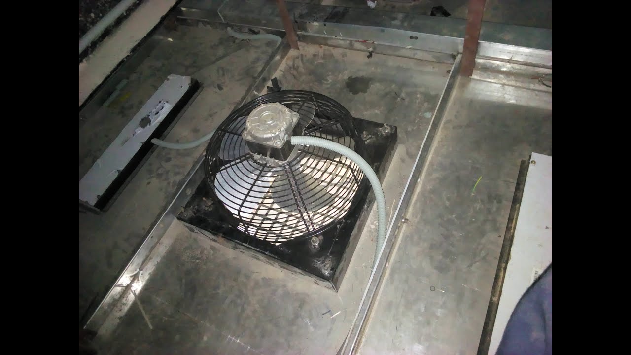 How to professionally install the lift/elevator top fan cover (on top of the cabin)