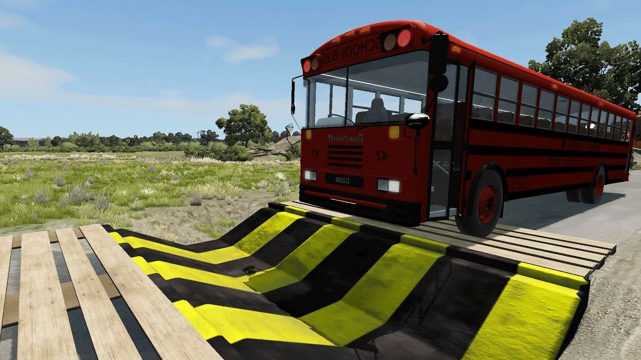 Trucks Cars Vs Massive Speed Bumps – Cars Vs Upside Down Speed Bump - BeamNG Drive