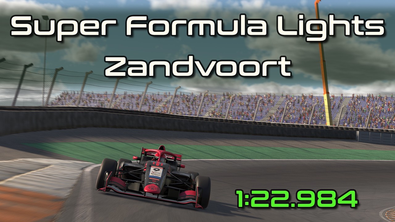 iRacing SFL Super Formula Lights Zandvoort Q Hotlap 1:22.984 - 2026 Season 1