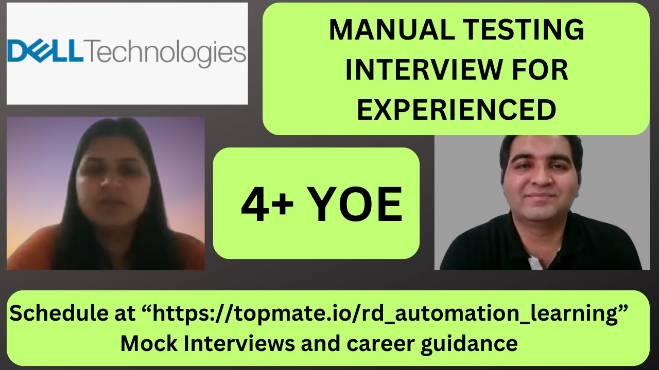 Manual Testing Interview Questions and Answers| Manual Testing Mock Interview for Experienced