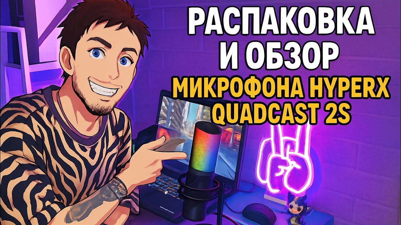 Микрофон HyperX Quadcast 2S распаковка и обзор ￼