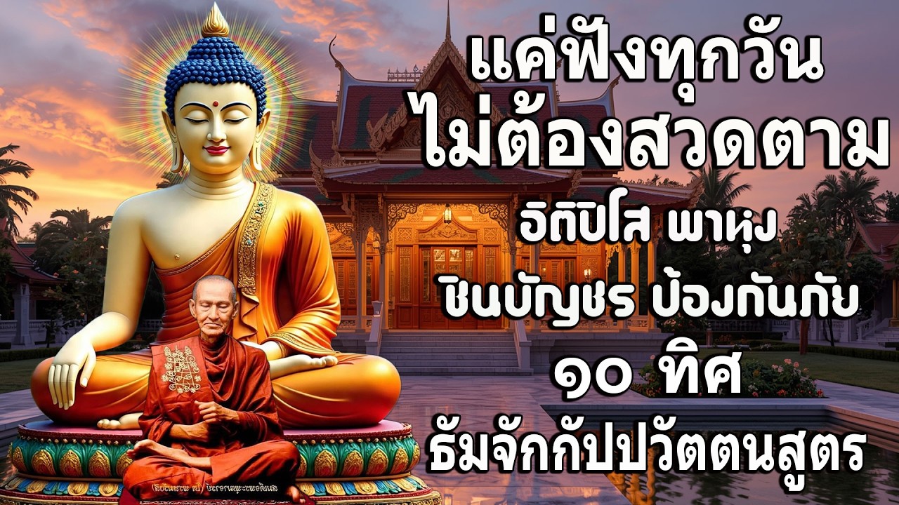 รวมบท อิติปิโส พาหุง ชินบัญชร ป้องกันภัย ๑๐ ทิศ มหาเมตตาใหญ่ ยอดพระกัณฑ์ไตรปิฎก ธัมจักกัปปวัตตนสูตร