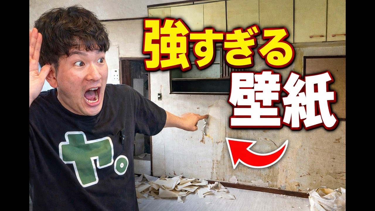 【1万円物件DIY】キッチンの壁紙と本気バトルした結果…