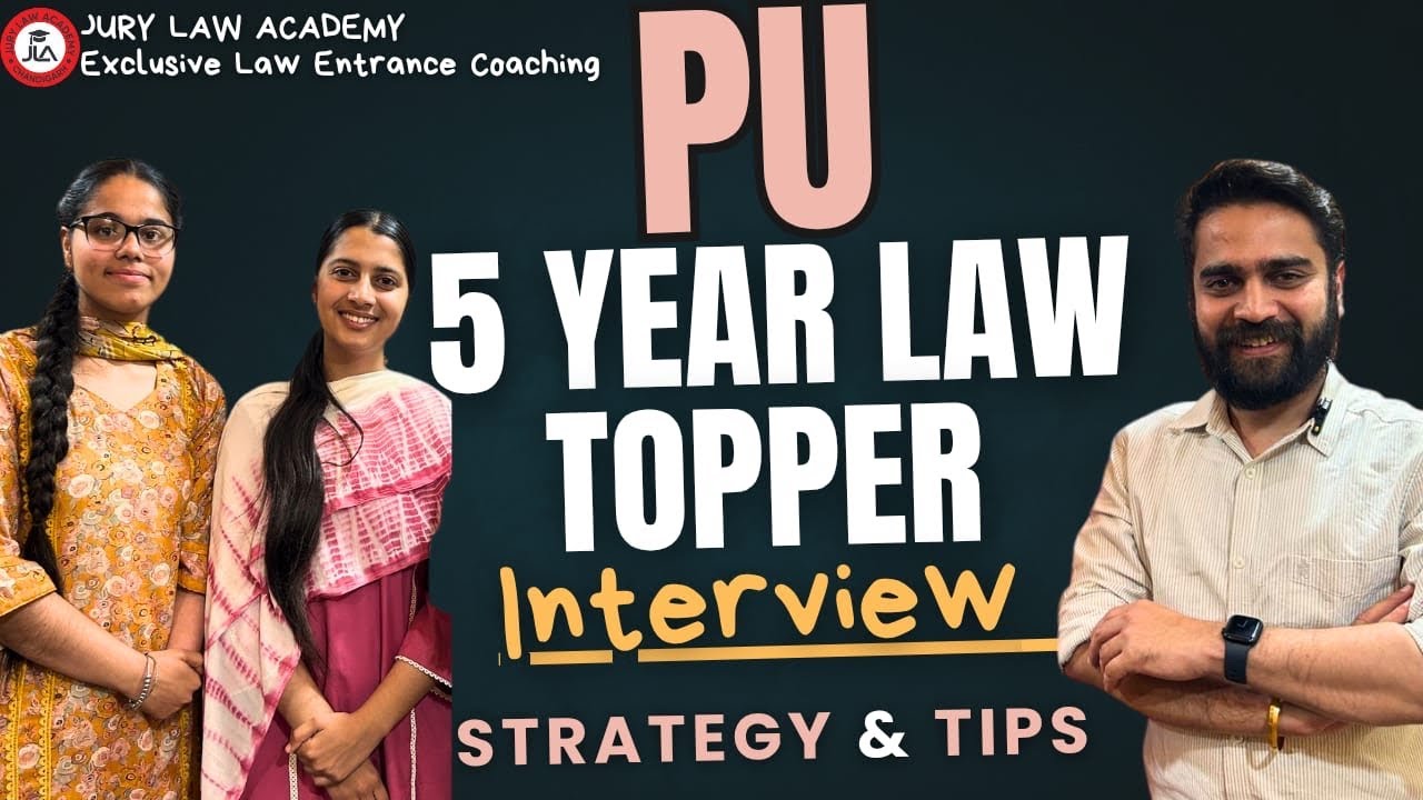 Watch this PU LAW ENTRANCE EXAM TOPPER's interview for important guidance in your exam. Pu law exam