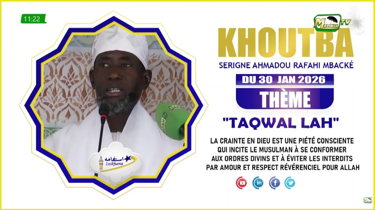 🔴[ DIRECT ] JANGAT KHOUTBA IMAM AHMADOU RAFAHI MBACKE l SAM 31 JANVIER 2026