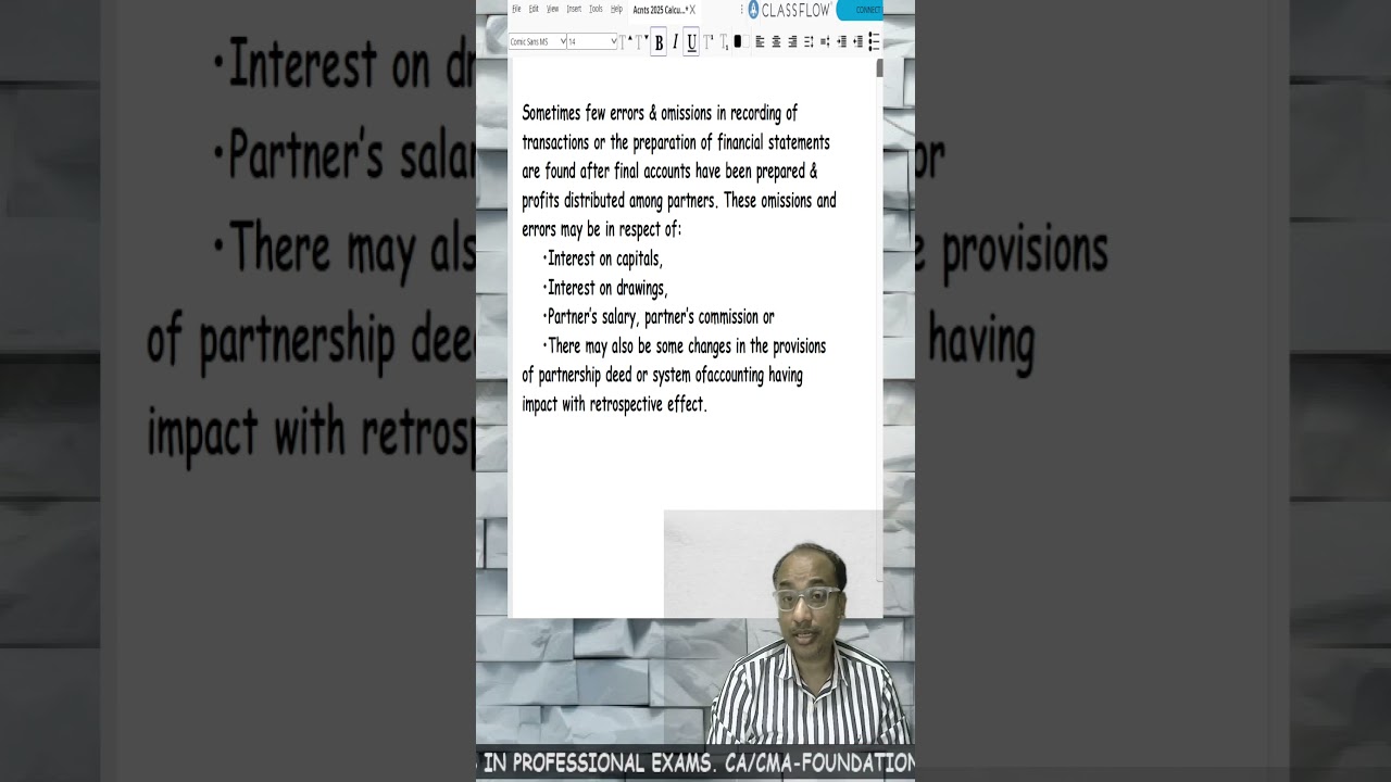Past Adjustments || Part-1 || ISC || CBSE || 