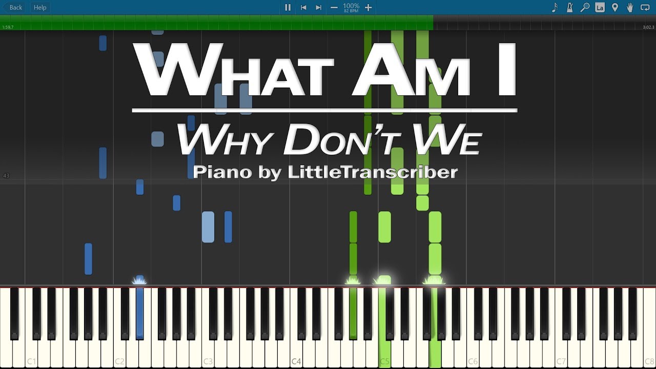 Why Don't We - What Am I (Piano Cover) Synthesia Tutorial by LittleTranscriber