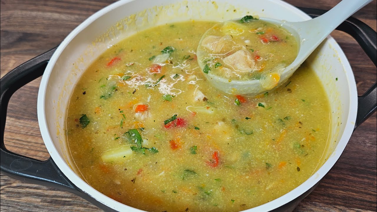 Корнсуп! Добавьте в суп кукурузную крупу, и он всем понравится! Вкусный суп!