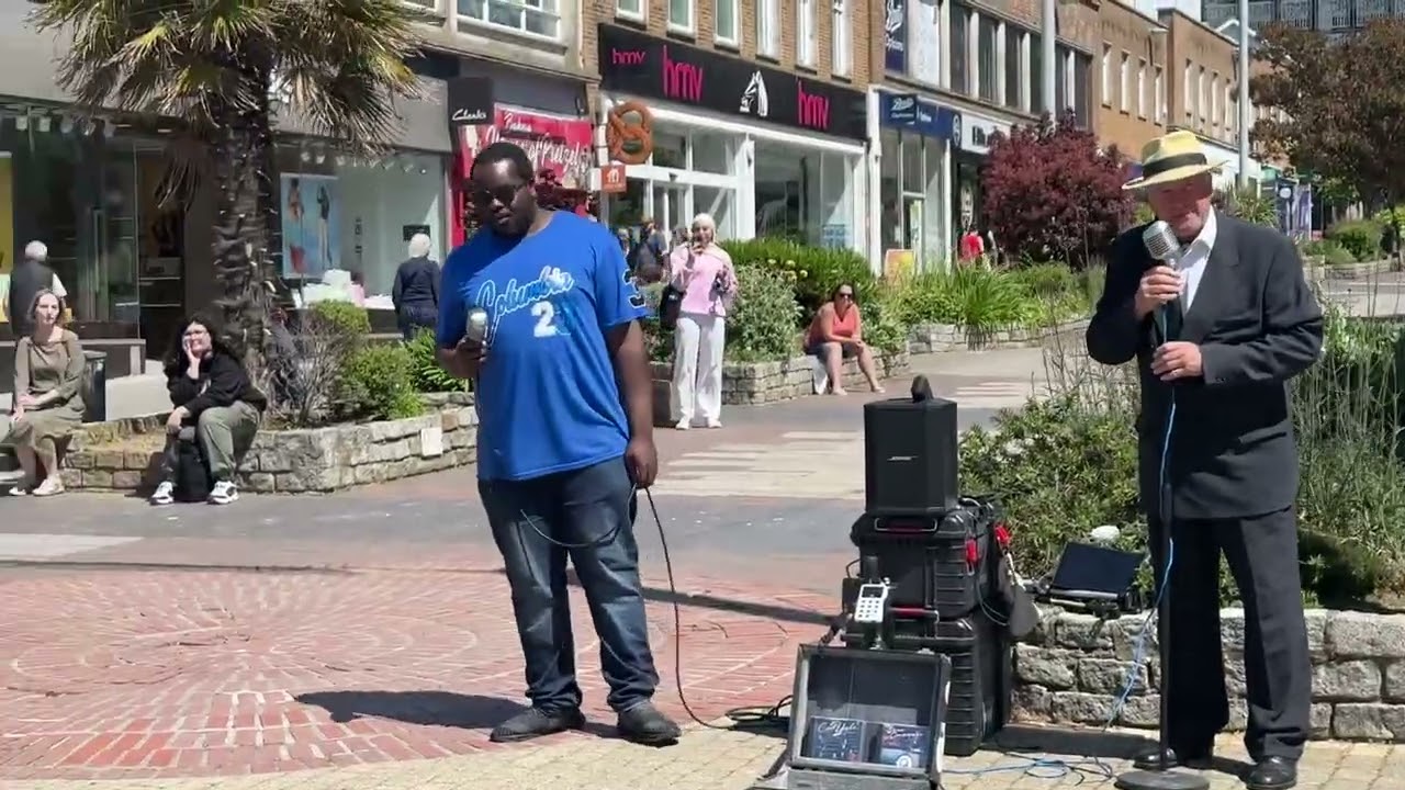 Andy the crooner Marshall my way in Plymouth in 2025