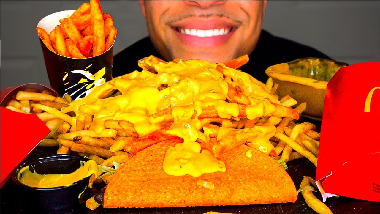 ASMR McDonald's Mukbang Animal Style Fries | Extra Cheesy | Eating Show | Talking Review Messy