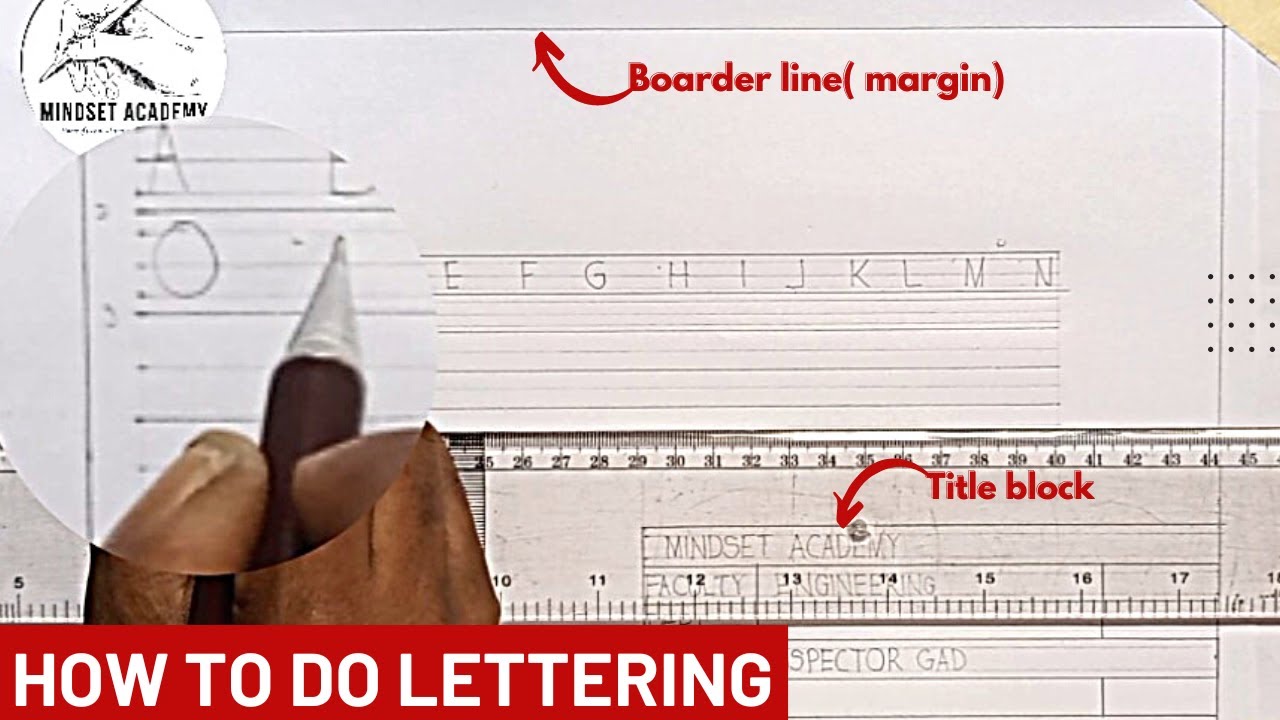 How to write Letters in Technical and engineering drawing