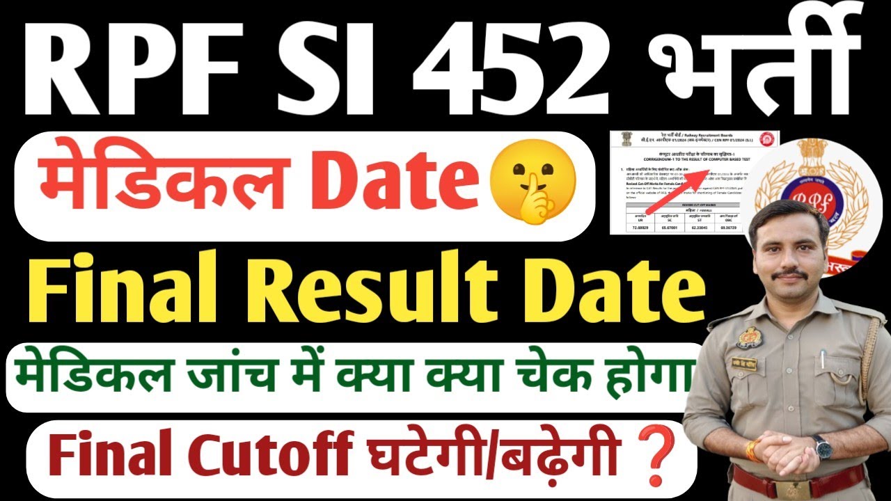 RPF SI Physical Qwalify List 2025💥| RPF SI Medical Date 2025| RPF SI Final Merit List 2025#rpfsi